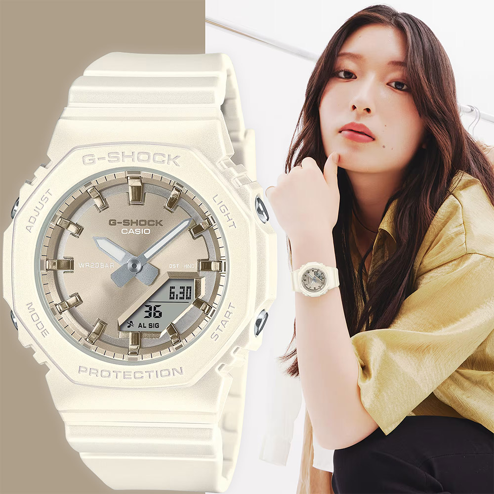 CASIO 卡西歐 G-SHOCK 珍珠光系列八角手錶 女錶(GMA-P2100ST-7A)