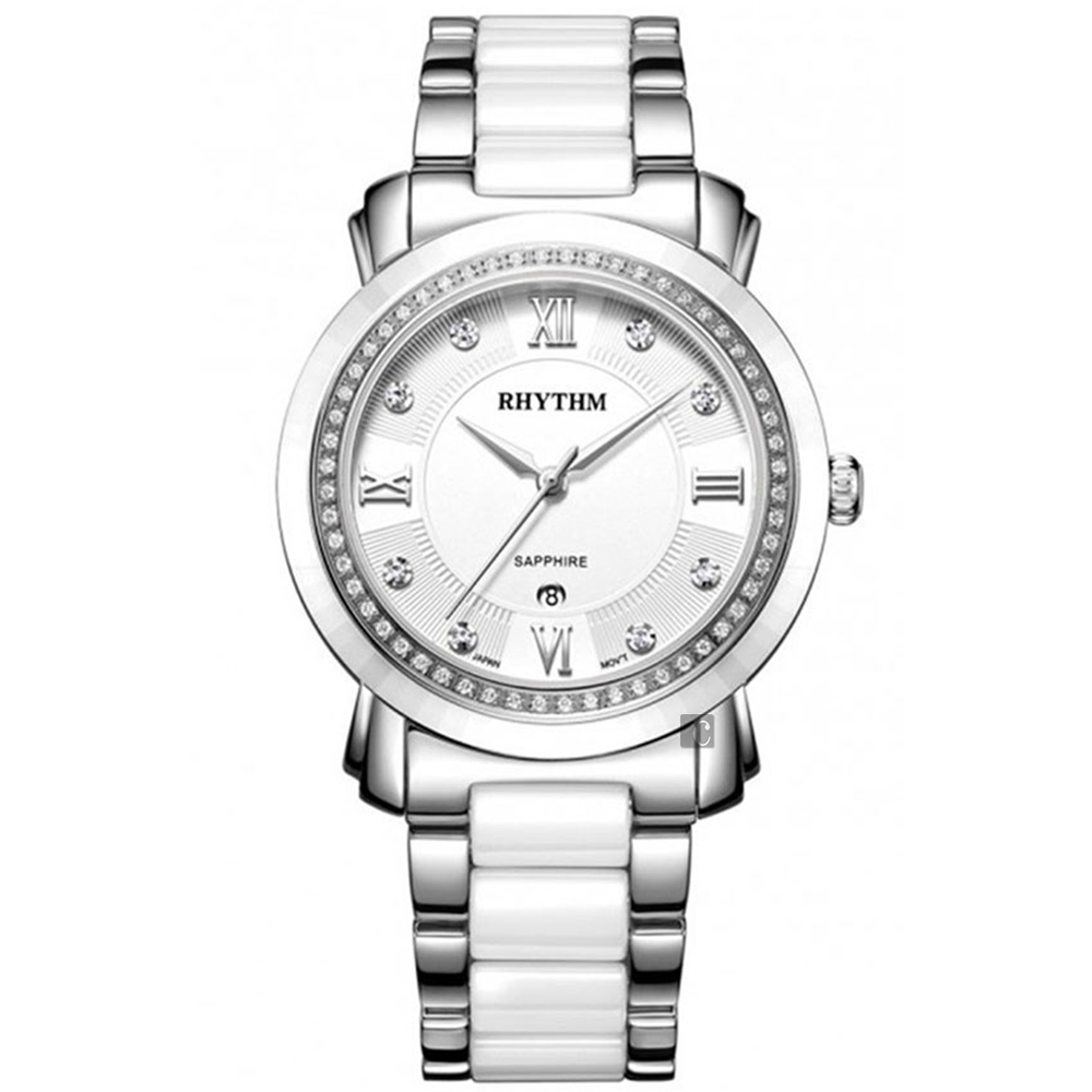 RHYTHM日本麗聲 都會陶瓷手錶-37mm F1303T01