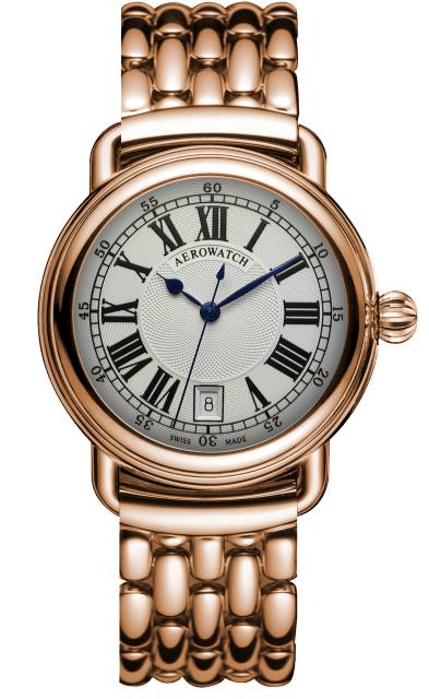 AEROWATCH 瑞士愛羅錶 經典羅馬時刻機械錶款 - A60900 R101 M
