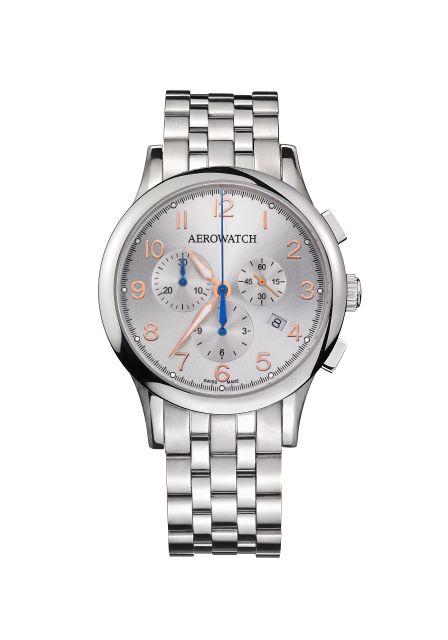 AEROWATCH 瑞士愛羅錶 經典白面飛行石英錶款 - A83966 AA01 M