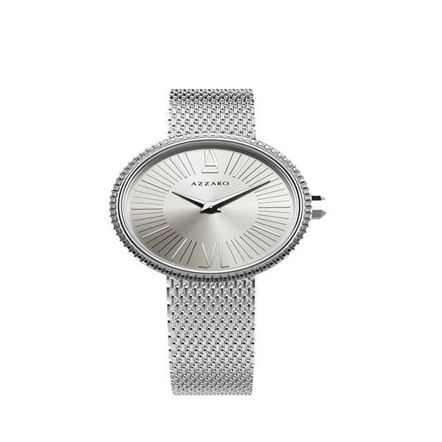 【Azzaro】MAYBE法國時尚品牌簡約米蘭腕錶-復刻銀/AZ2960.12SM.000