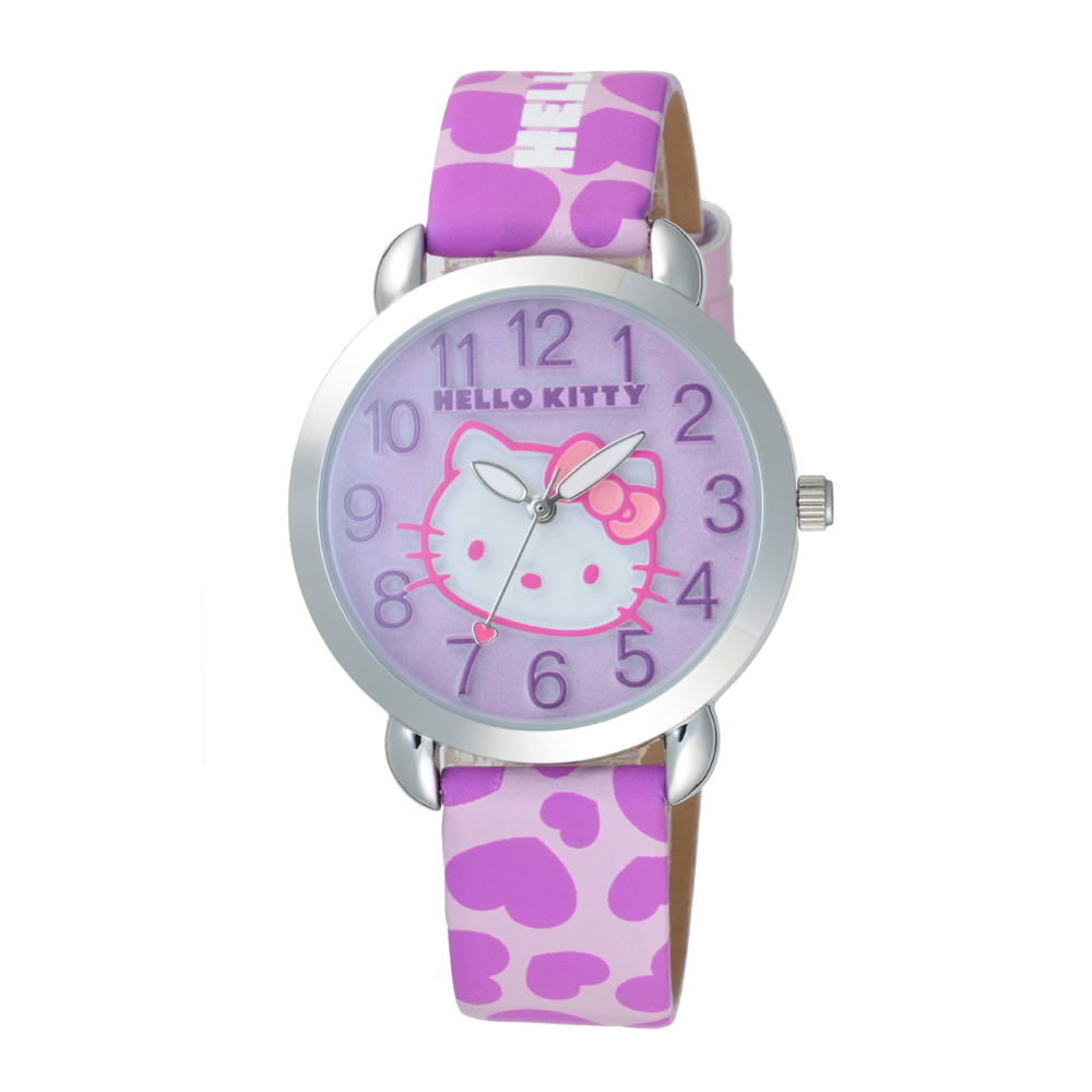 Hello Kitty 滿心歡喜造型錶-紫面
