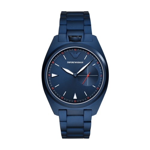 EMPORIO ARMANI經典藍設計款腕錶43mm(AR11309)