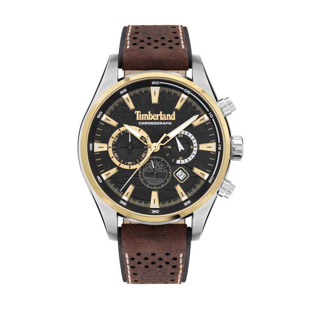 Timberland 美式潮流ALDRIDGE系列三眼皮帶腕錶46mm(TDWGC2102402)
