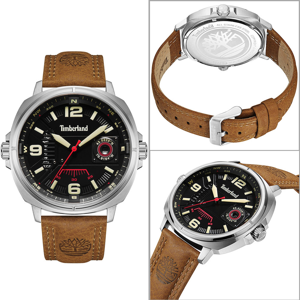 Timberland 天柏嵐 戶外休閒大三針時尚腕錶-TDWGB2201402