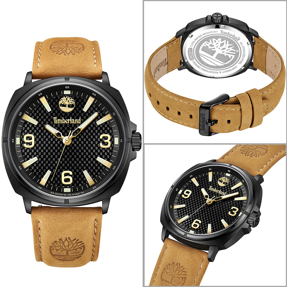 Timberland 天柏嵐 BAILARD系列 戶外休閒大三針時尚腕錶-TDWGB2201702