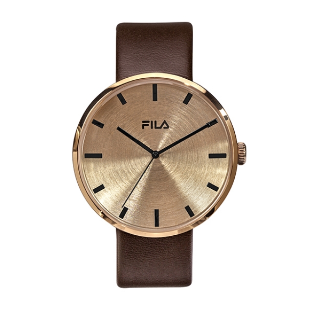 【FILA 斐樂】簡約風時尚潮流腕錶-焦糖棕/38-177-104