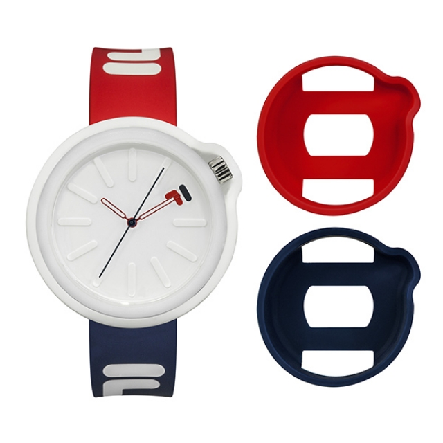 【FILA 斐樂】Exchange系列運動腕錶-經典紅藍/38-315-001
