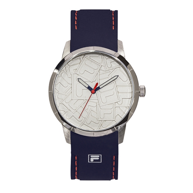 【FILA 斐樂】堆疊LOGO設計腕錶-個性藍/38-186-002