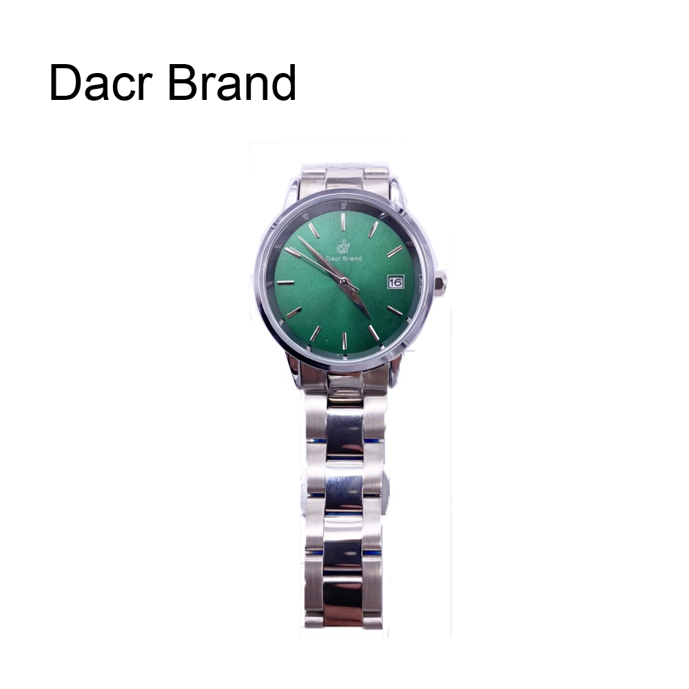 韓國精品 Dacr Brand 簡約素雅名媛腕錶-孔雀綠色