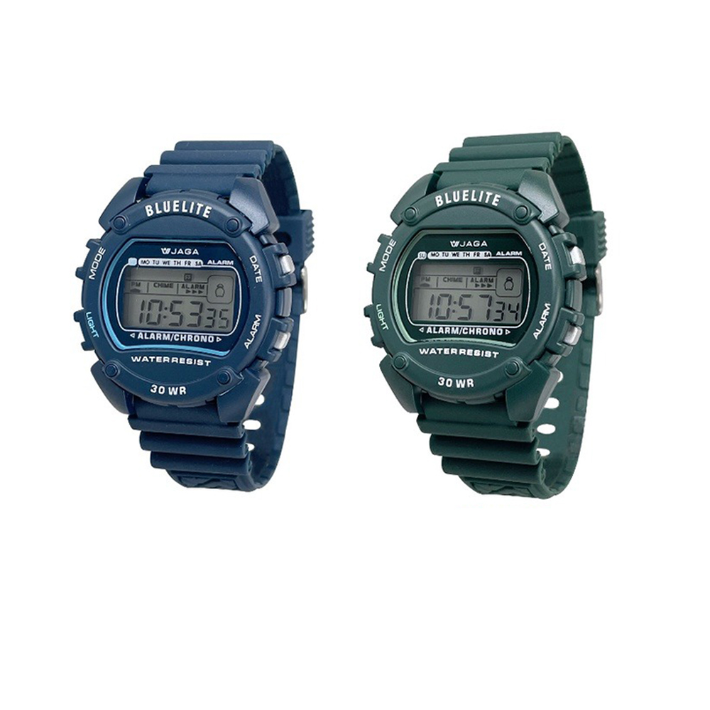 JAGA 捷卡 公司貨 多功能電子運動手錶 軍用 超薄錶帶 M175 兩色任選