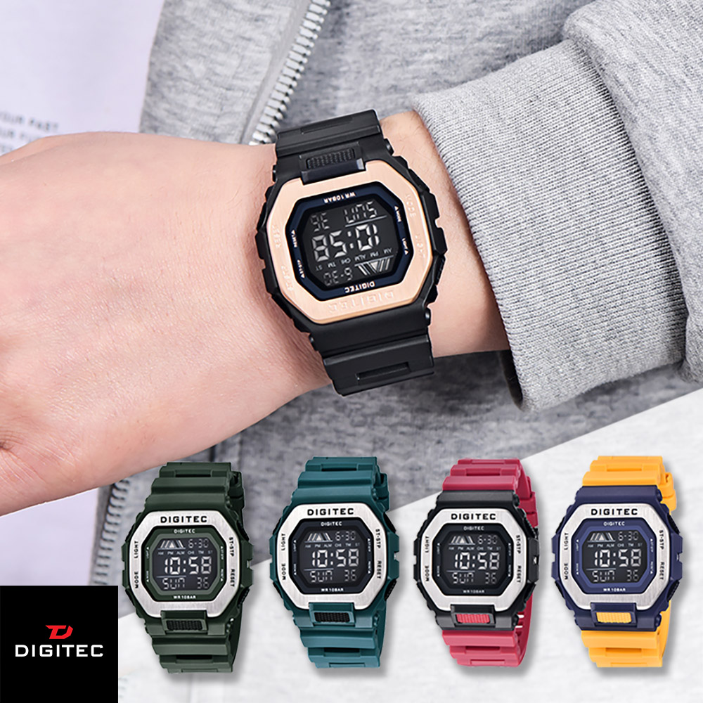 DIGITEC 數碼科技 DG-5050T 休閒穿搭時尚多功能防水電子錶