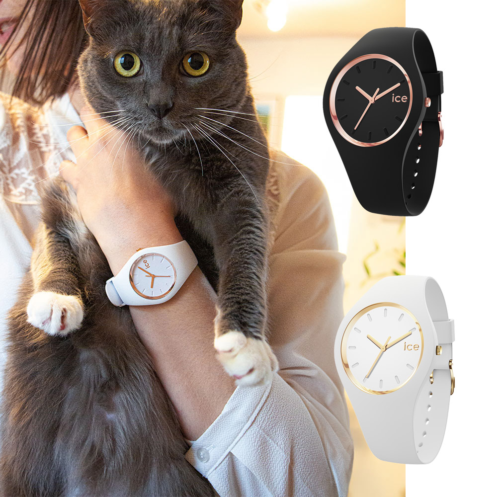 【ICE WATCH】Glam華麗系列 簡約小錶面粉嫩霧面舒適純色 三針矽膠腕錶