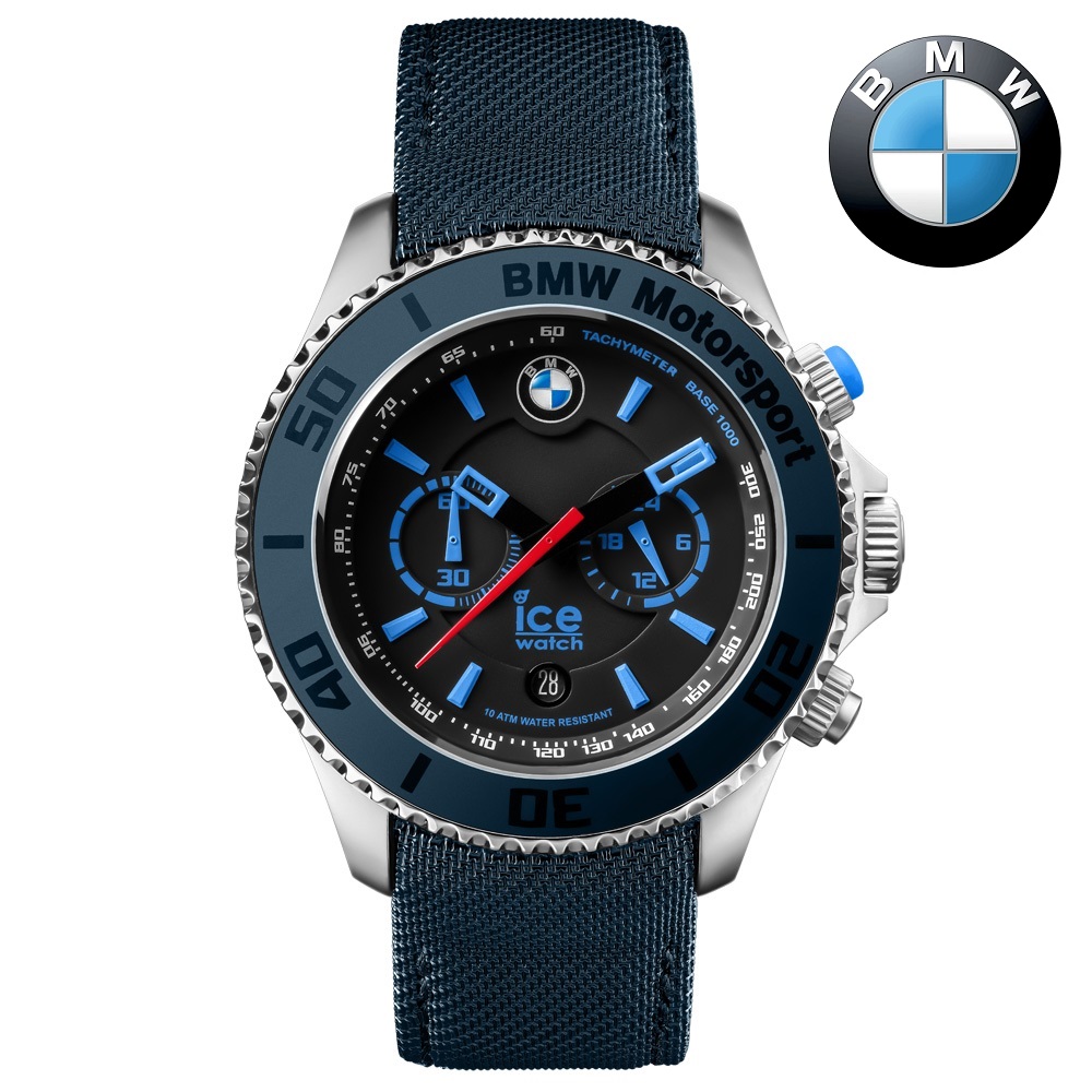 【Ice Watch】BMW系列 經典限量款 兩眼計時腕錶53mm -深藍色