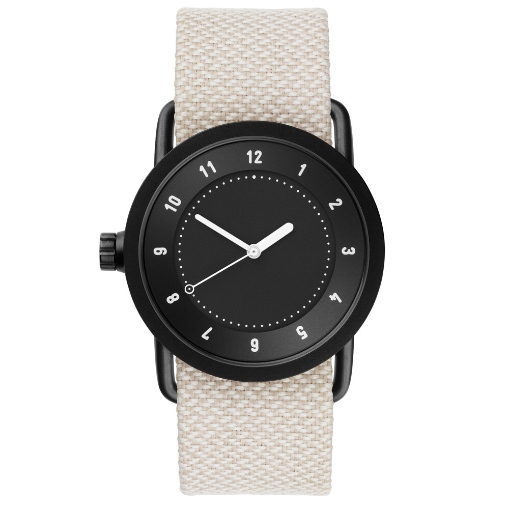 TID Watches No.1 Black 黑x經典淺灰尼龍帶腕錶/36mm