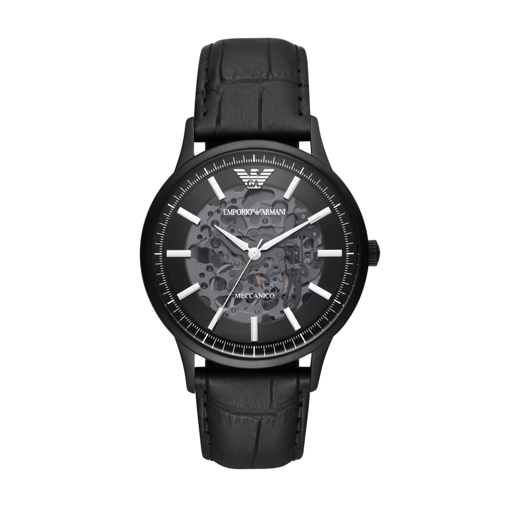 EMPORIO ARMANI 經典鏤空機械腕錶43mm(AR60042)