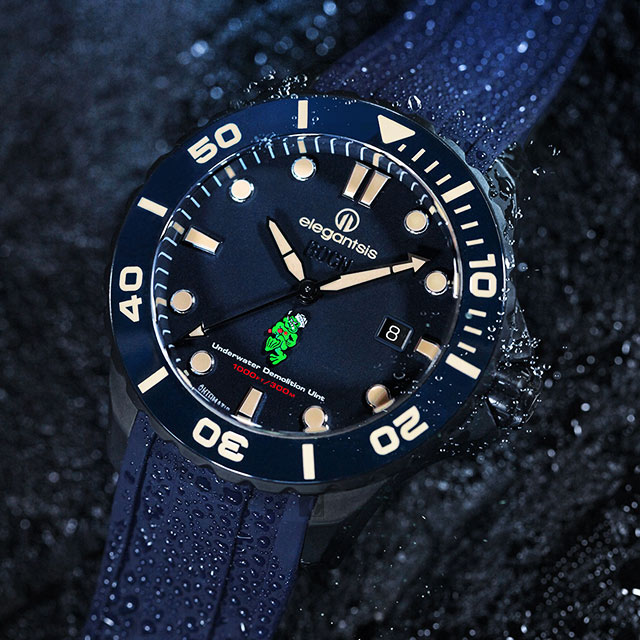 elegantsis 海軍水中爆破紀念款 限量機械腕錶 ELJX65AS-ROCN