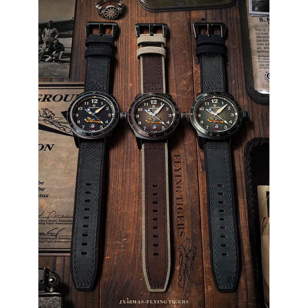 elegantsis 愛樂時 飛虎隊P-40限量腕錶(三款)