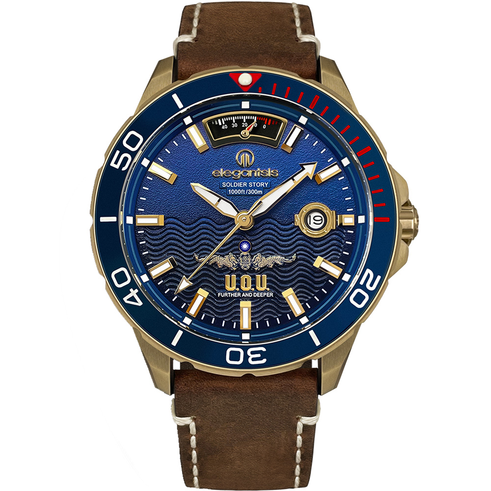 elegantsis 愛樂時 青銅 海軍水下作業大隊限量機械腕錶 ELJO65AS-UOU-9B02LC