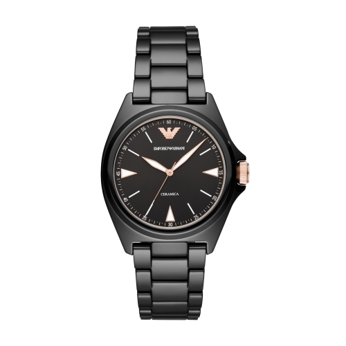 EMPORIO ARMANI質感優越陶瓷腕錶40mm(AR70003)