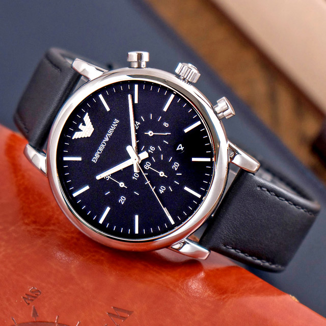 【ARMANI】亞曼尼 公司貨 型男潮流計時皮帶腕錶 (AR1828)
