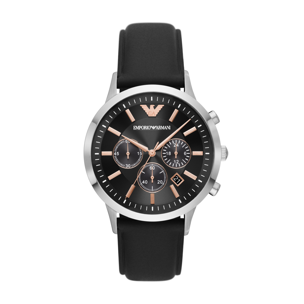 EMPORIO ARMANI經典設計皮帶腕錶43mm(AR11431)