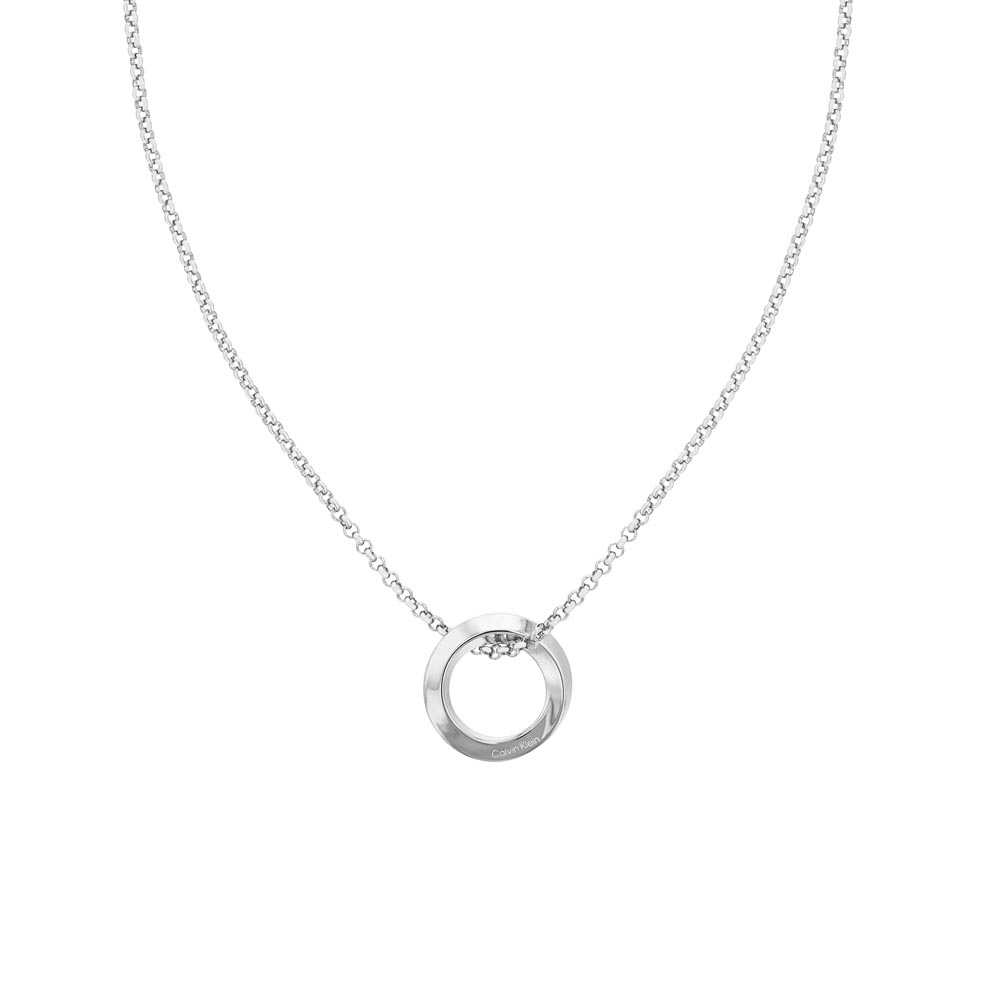 Calvin Klein CK Twisted Ring 扭環項鍊-銀 35000306
