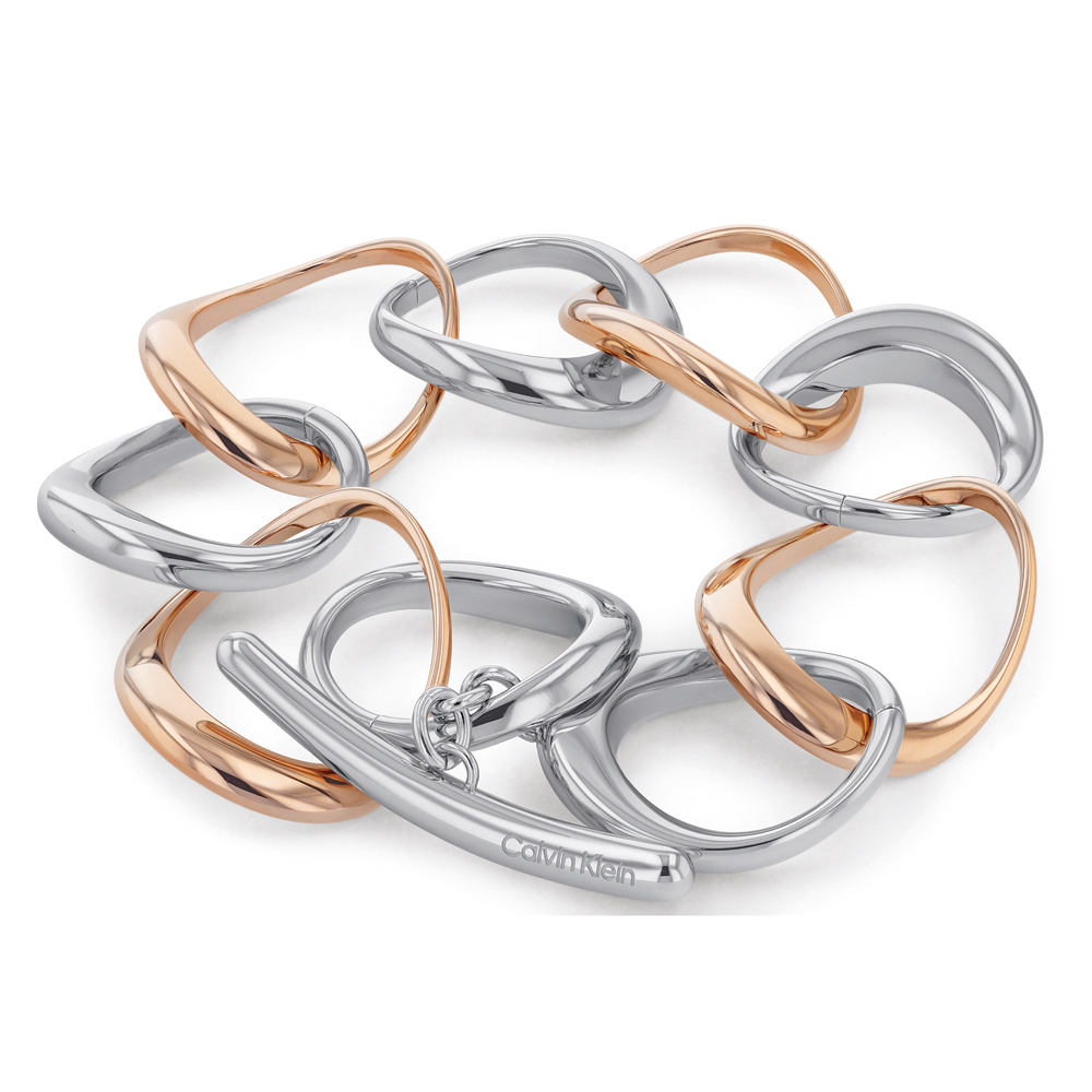 Calvin Klein 凱文克萊 CK Warped Rings 可調式手鍊-雙色(35000007)