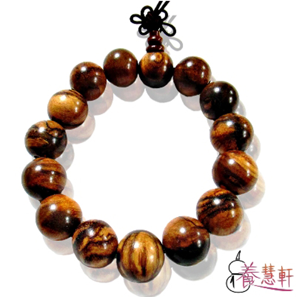 【養慧軒】天然花奇楠 木質佛珠/手鍊(18mm)