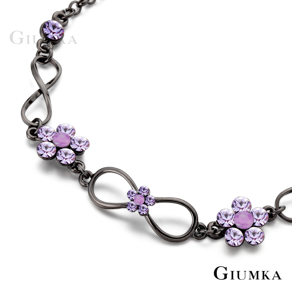 【GIUMKA】幸福花語蛋白石手鍊 黑金紫鋯 MB430-7