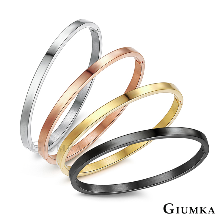 GIUMKA 素面時尚白鋼情侶手環-特細 多款任選 MB00057-2