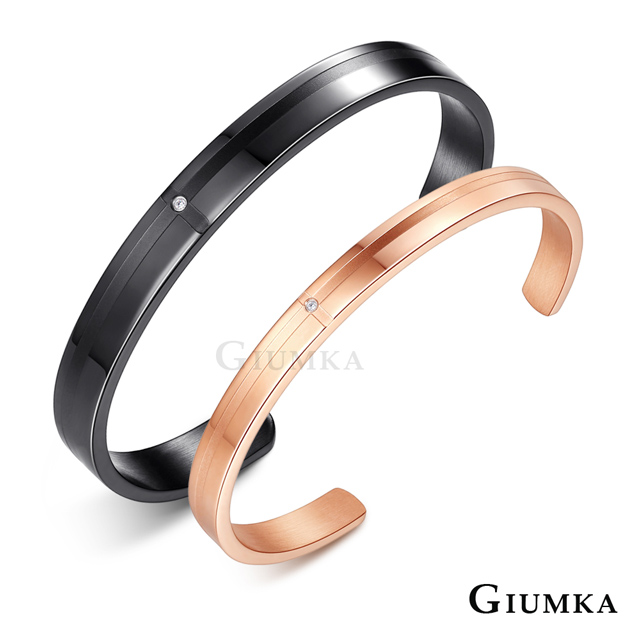 GIUMKA 簡約十字白鋼情侶手環 MB08010