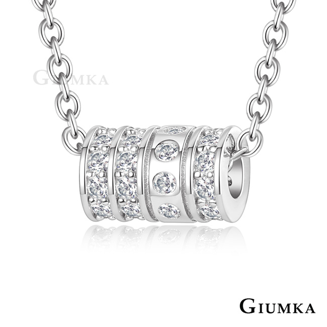 GIUMKA 純銀項鍊 浪漫小鑽環項鍊 兩色任選 MNS22034