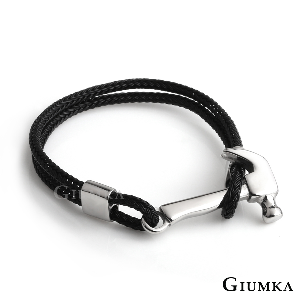 GIUMKA 榔頭造型鋼絲編織手環手鍊 多色任選 MH08016