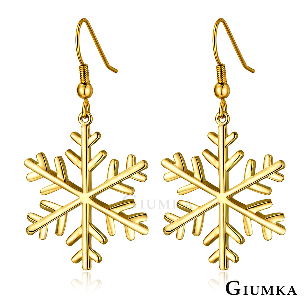 【GIUMKA】金色雪花耳環 MF3028