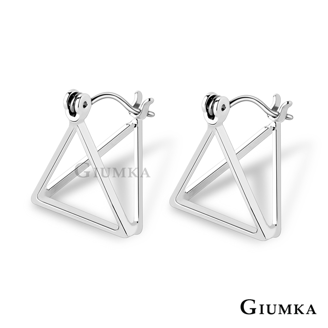 GIUMKA 幾何三角耳針式耳環 多色任選 MF07058