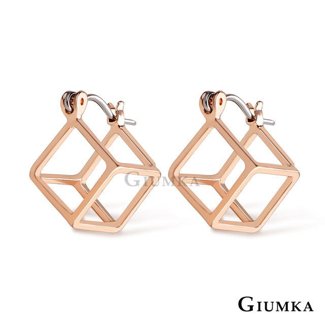 GIUMKA 幾何方形耳針式耳環 多色任選 MF07059