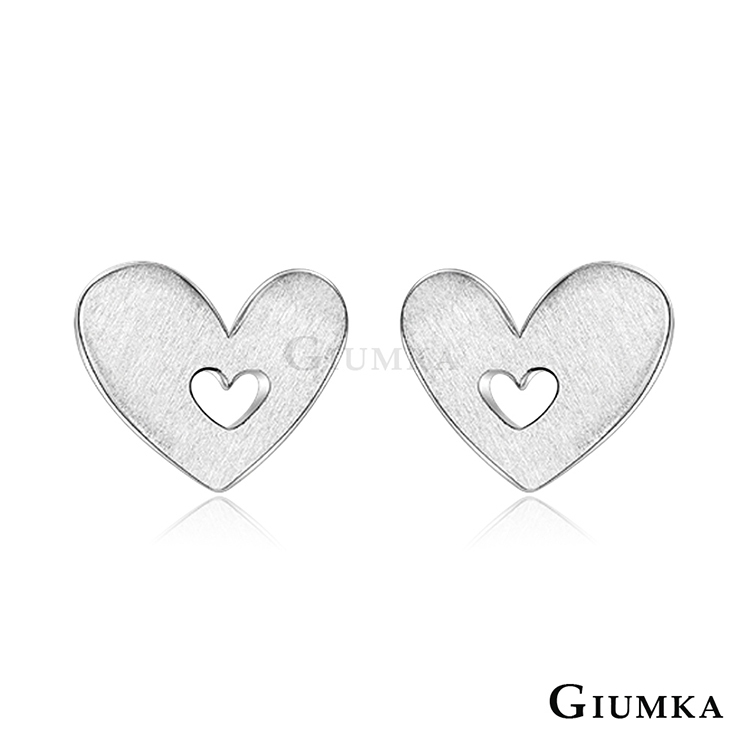 GIUMKA 925純銀 愛心 純銀耳環 MFS07099