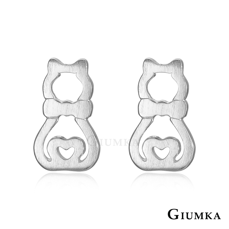 GIUMKA 925純銀 甜心貓咪 純銀耳環 MFS06209