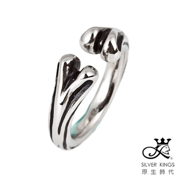 原生飾代SilverKings-心的力量-頂級白鋼工藝戒指
