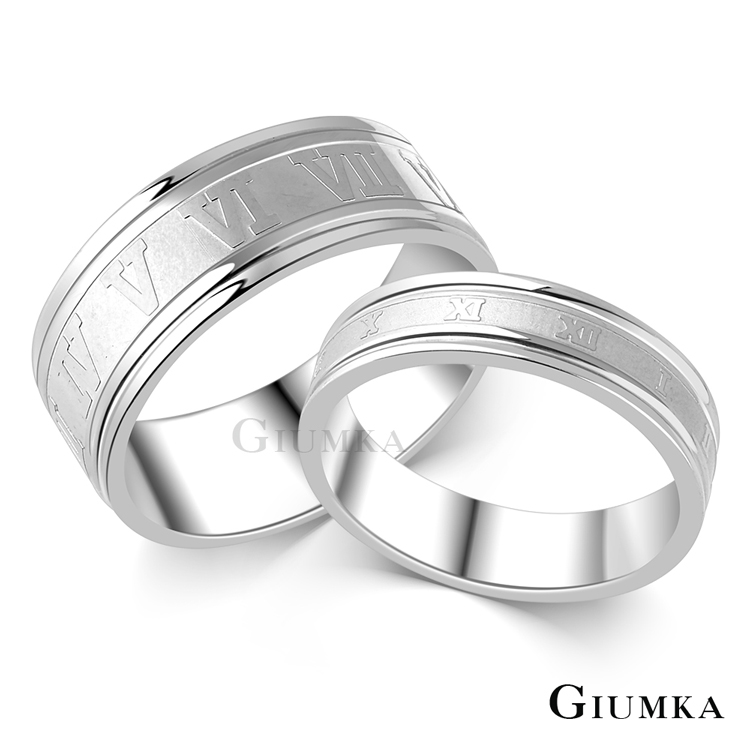 GIUMKA 情緣密碼白鋼情侶戒指 MR08054