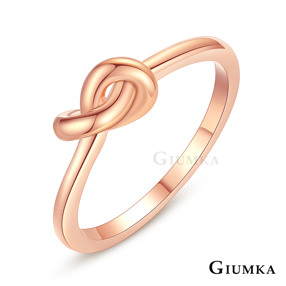 GIUMKA 愛之結戒指 精鍍玫瑰金 MR21007