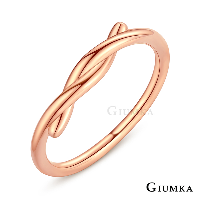 GIUMKA 愛情交叉點戒指 精鍍玫瑰金 MR21020