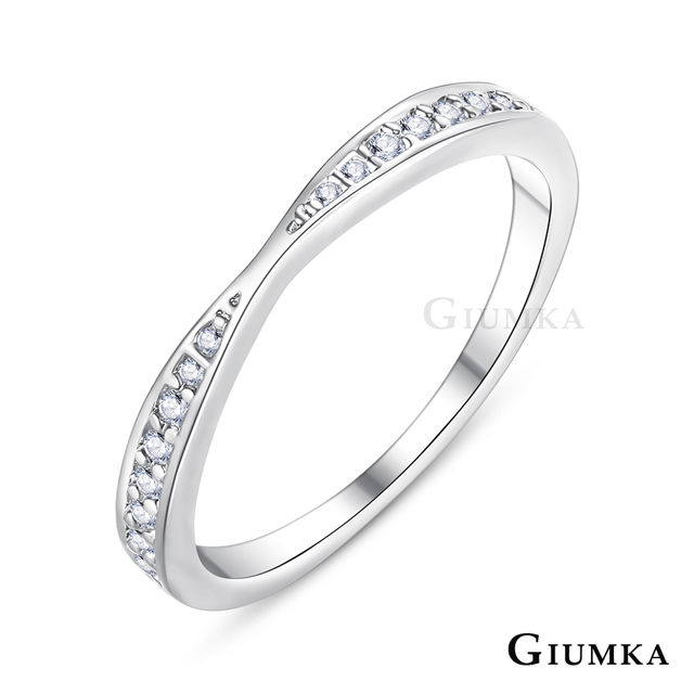 GIUMKA 交織夢想戒指 精鍍正白K MR21021