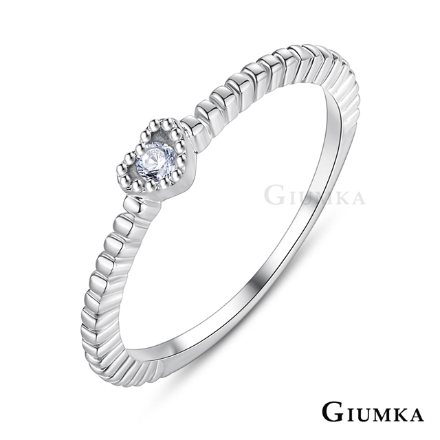 GIUMKA 知心戒指 精鍍正白K MR21025