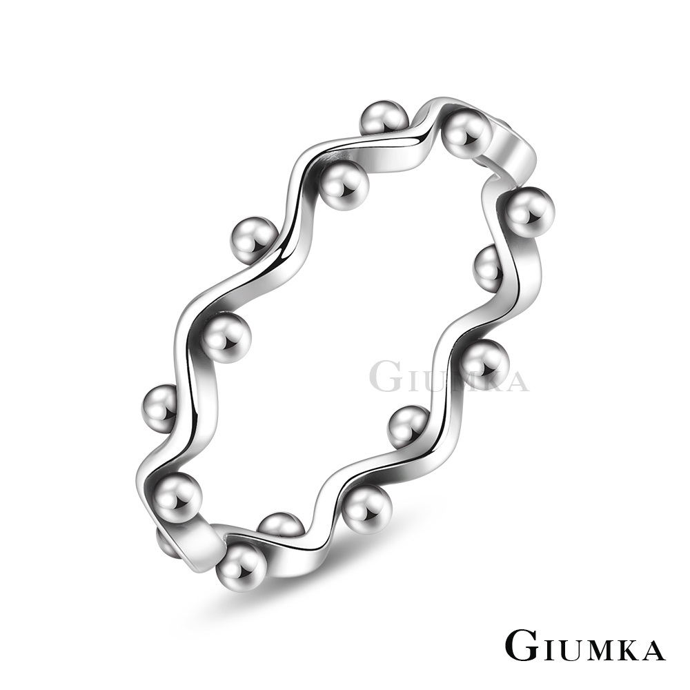 GIUMKA 純銀戒指 波浪紋 女戒尾戒 MRS22001