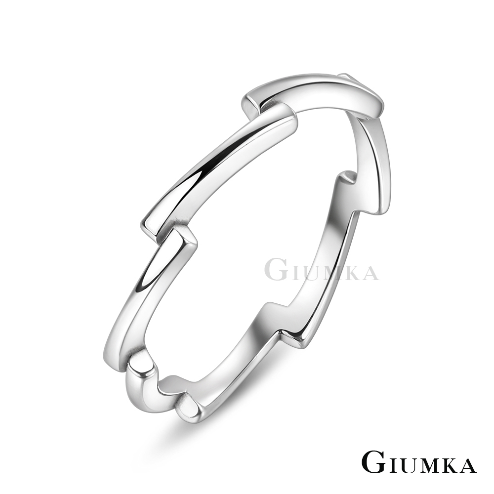 GIUMKA．純銀戒指．防小人尾戒．波浪．MRS22011