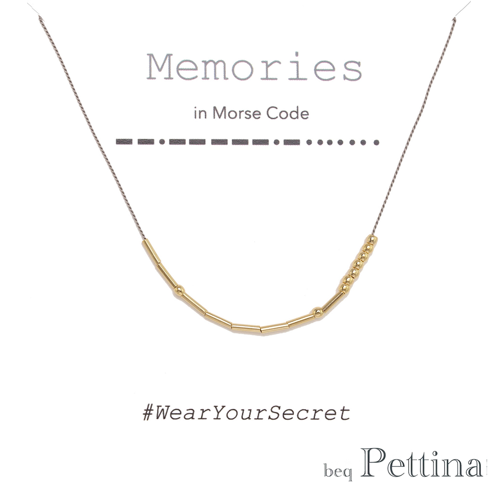 【美國 beq Pettina】 Morse Code 摩斯密碼項鍊 – Memories 記憶
