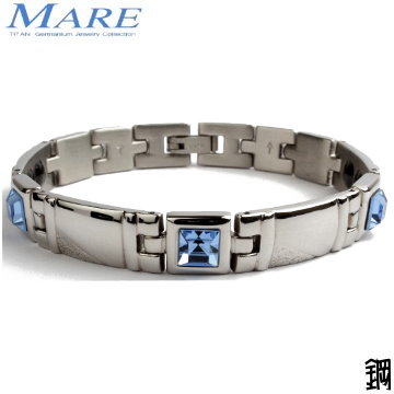 【MARE-316L白鋼系列】：巴洛克風(水藍鋯石)寬 款