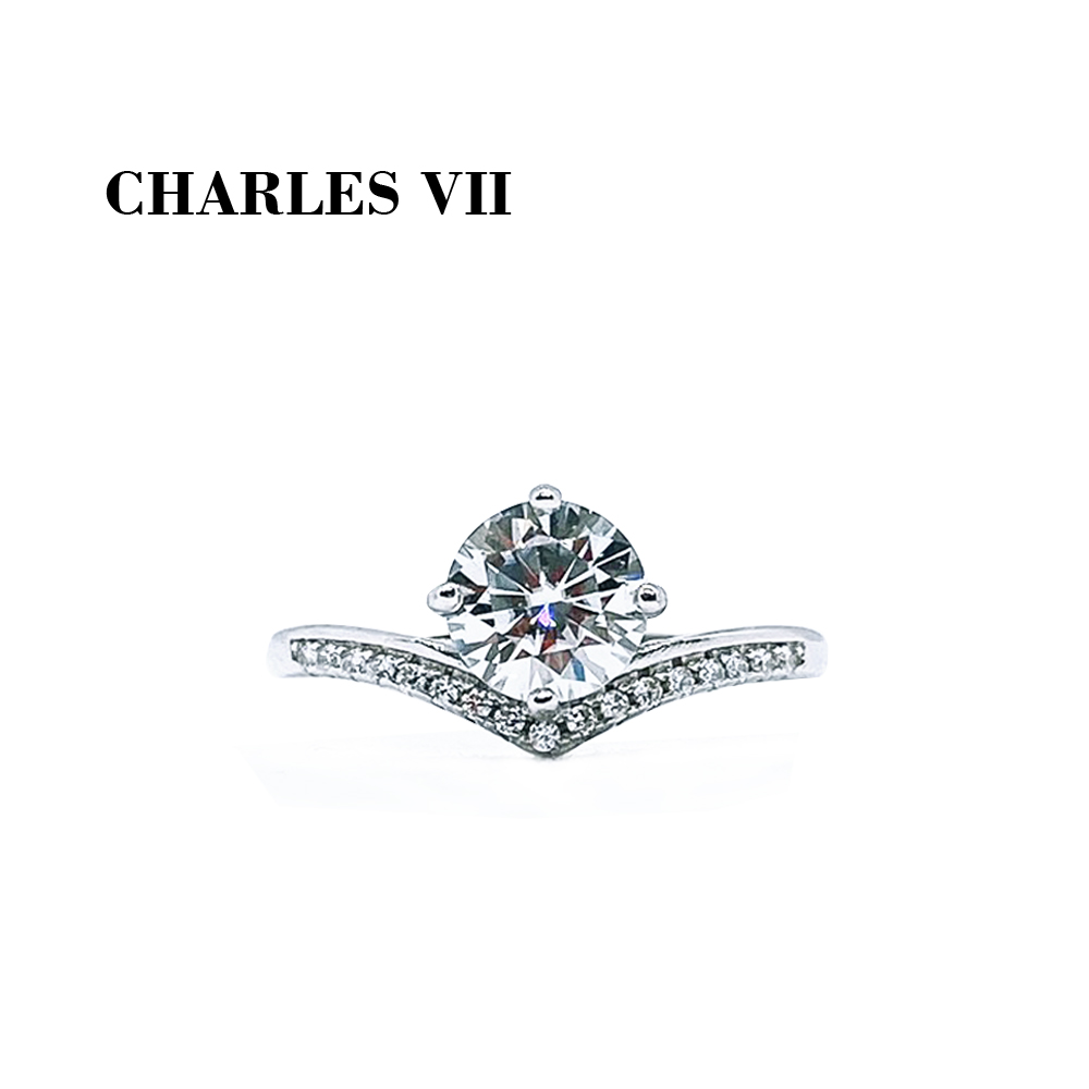 CHARLES VII 查爾七世 皇家訂製 V型皇冠鑽戒-謬思女神